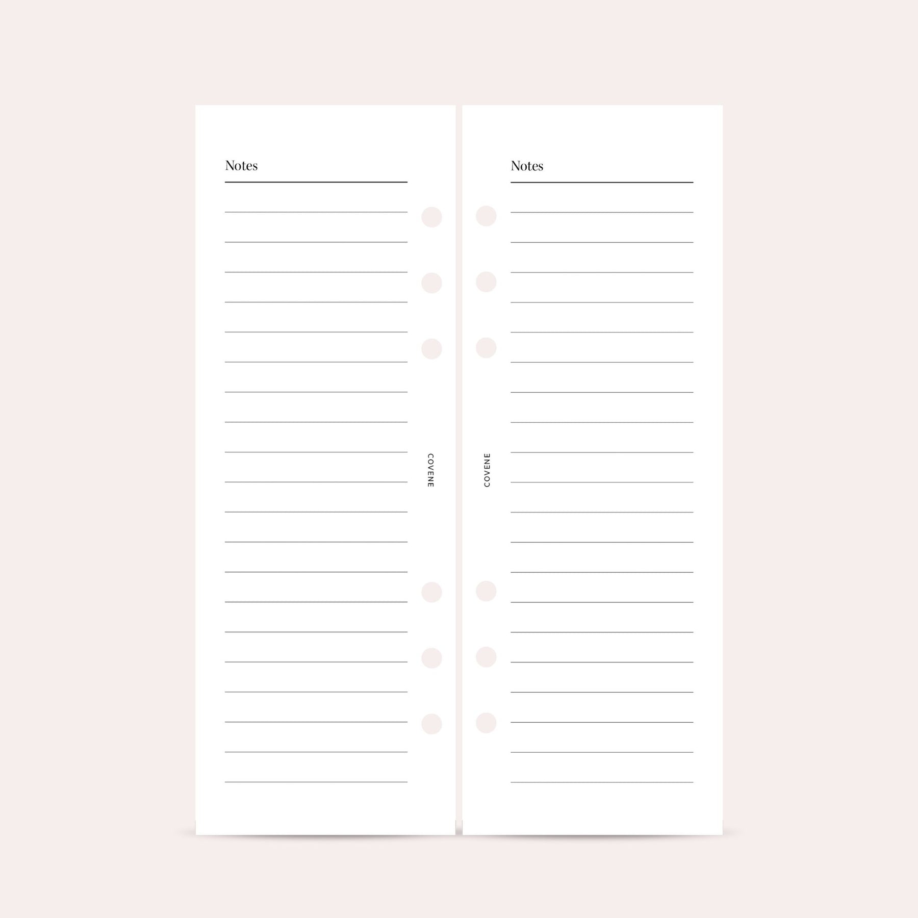 Demi-page notes
