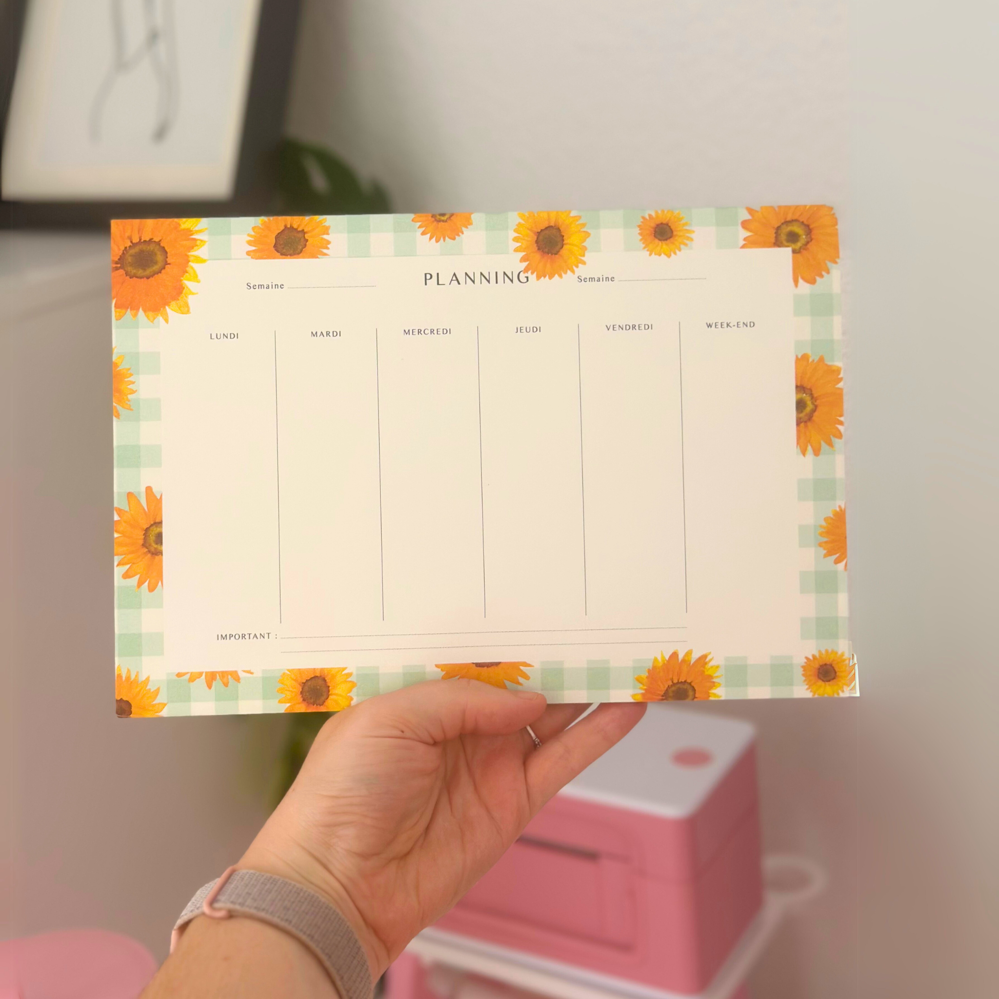 Semainier Tournesols