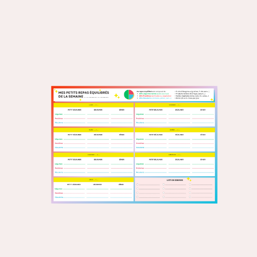 Bloc-Notes A4 - Planificateur Repas
