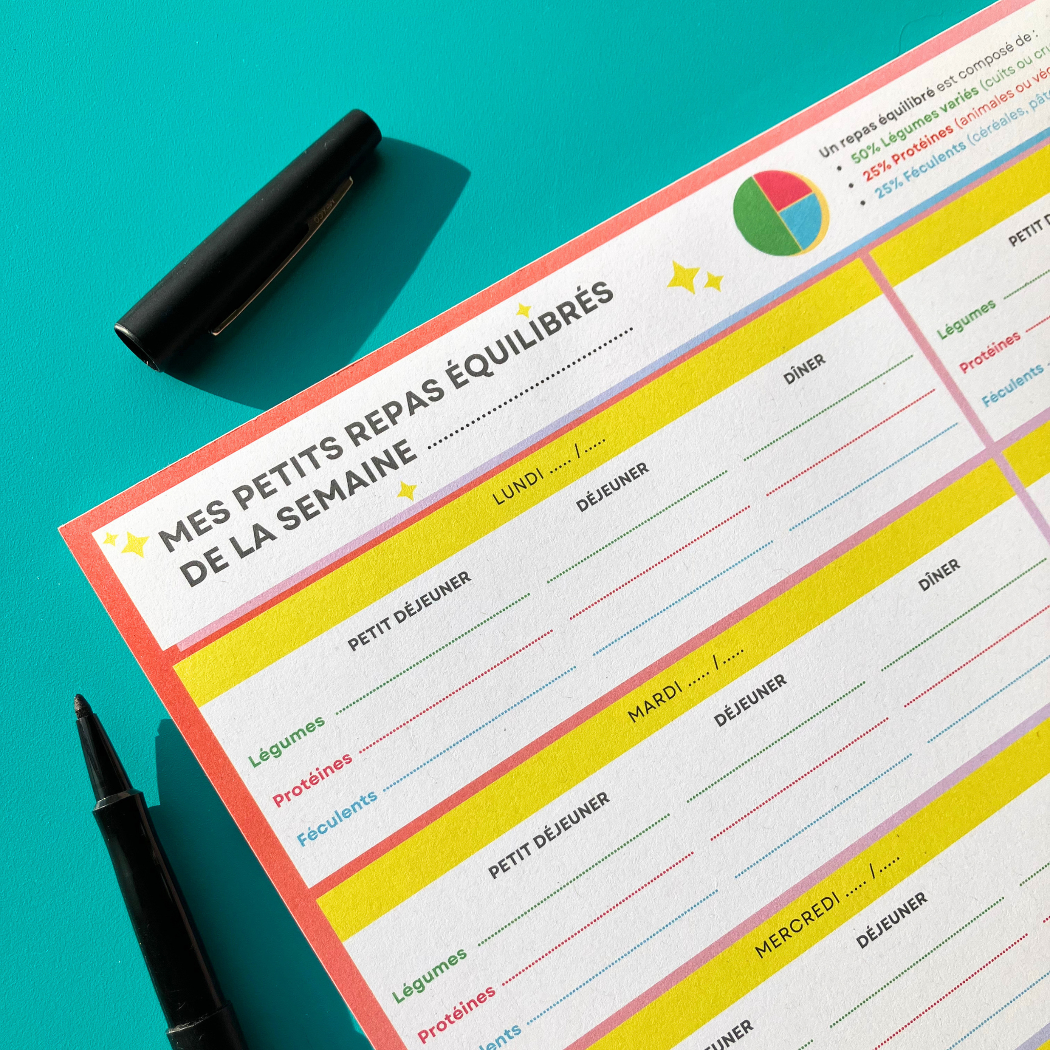 Bloc-Notes A4 - Planificateur Repas