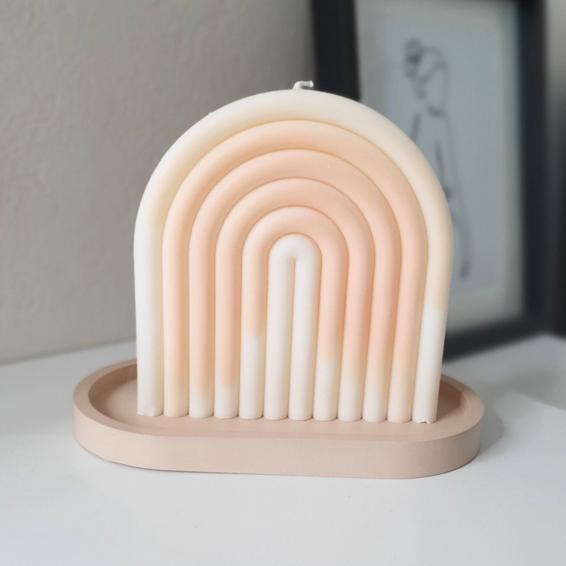 Beige oval tray