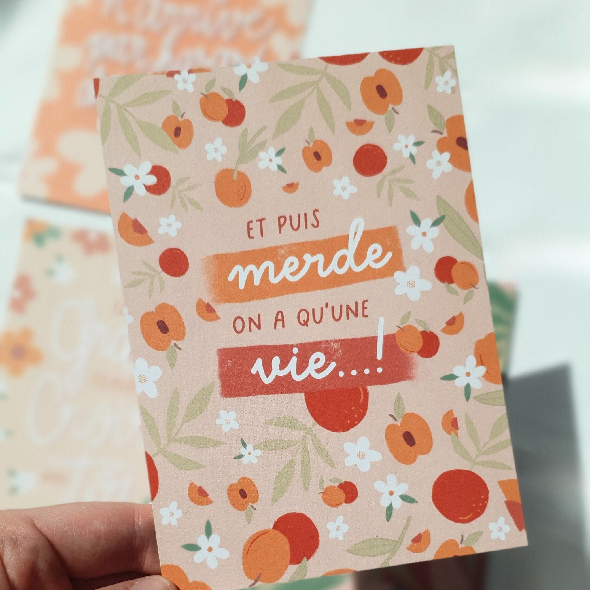 Postcard "And then shit we only have one life"