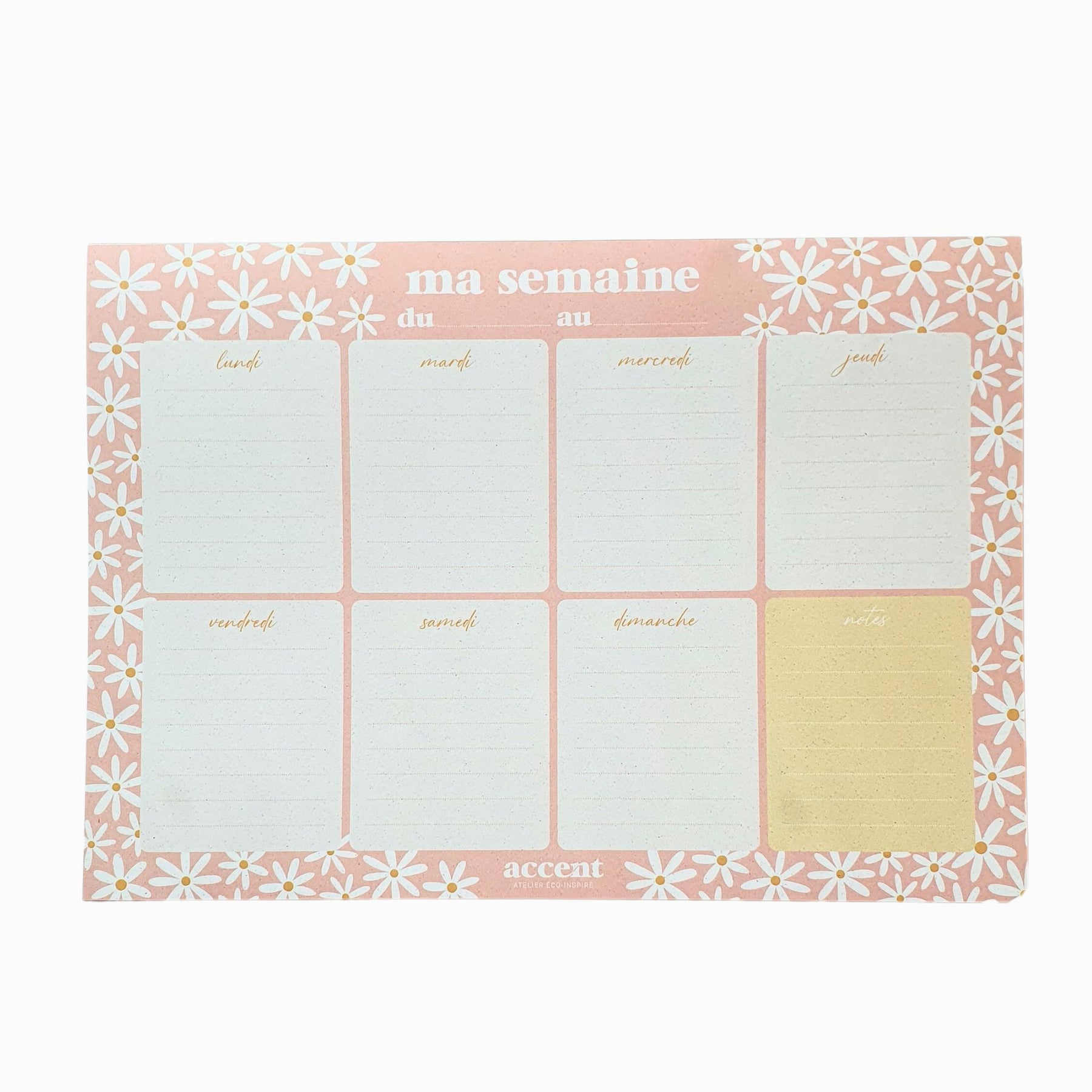 Semainier A4 – Le temps des fleurs