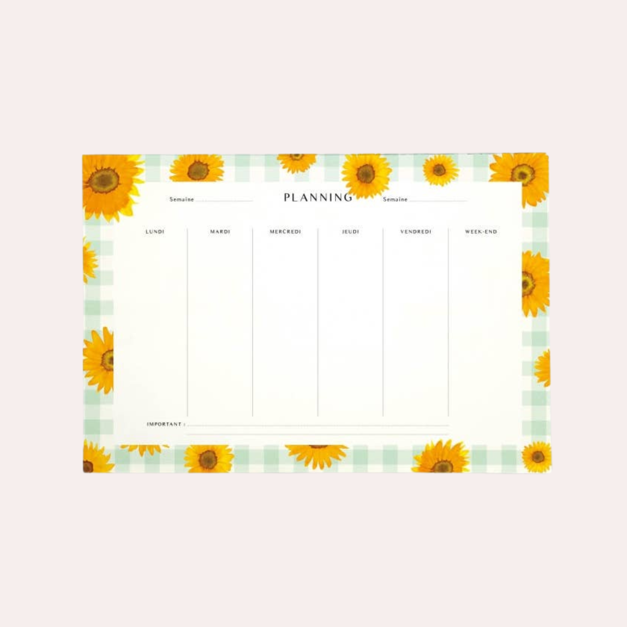 Semainier Tournesols