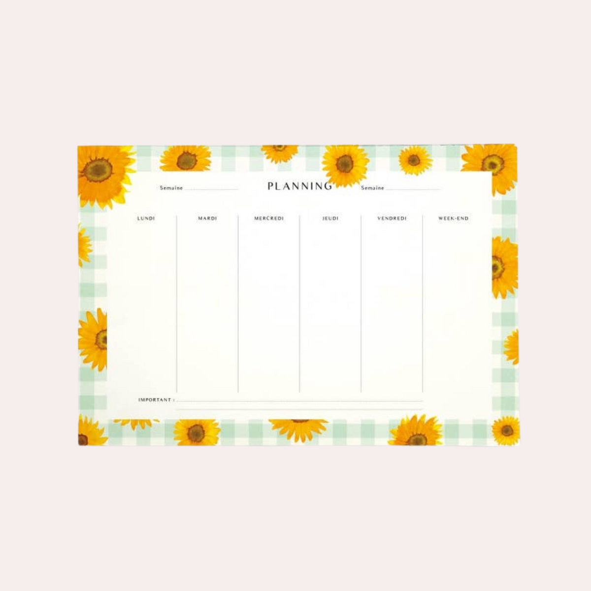 Semainier Tournesols