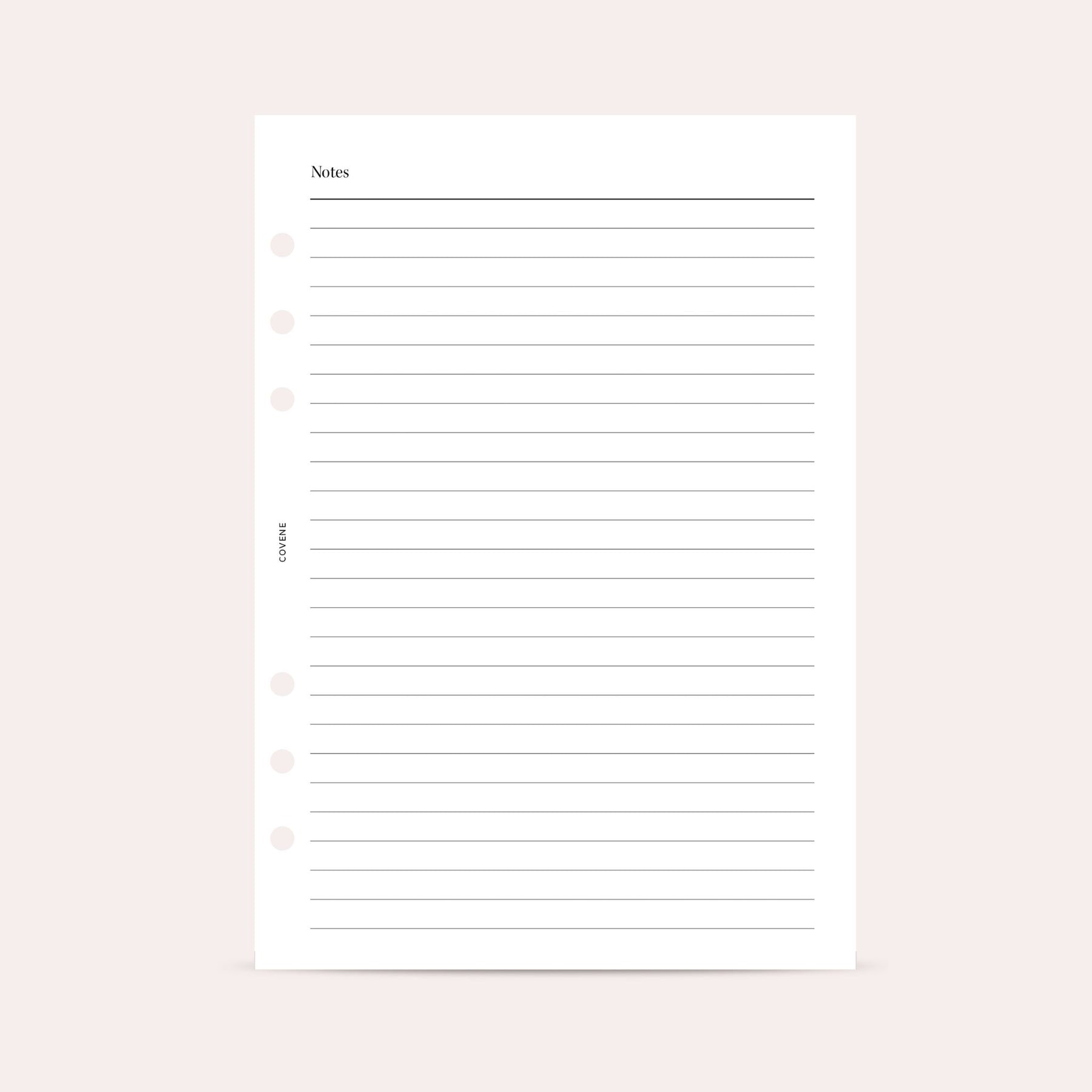 Insert notes - lignes