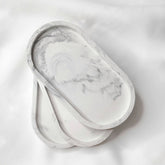 Plateau oval marbré