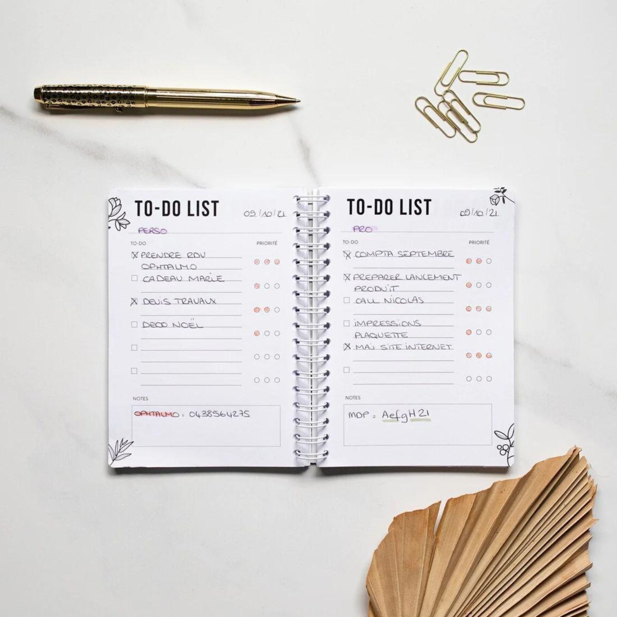 To do list (petit format) - coeur