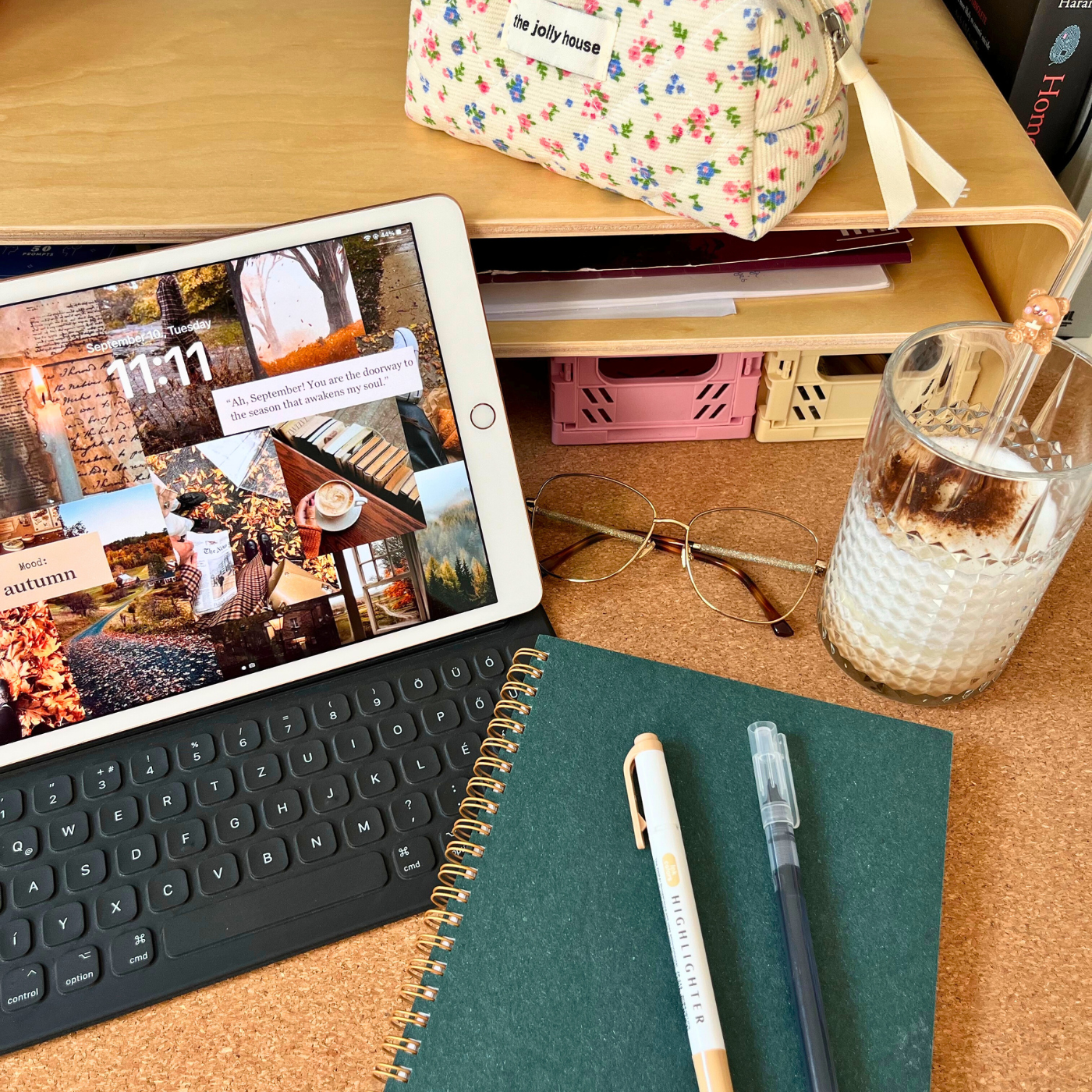 espace de travail avec un bloc notes pour gagner du temps