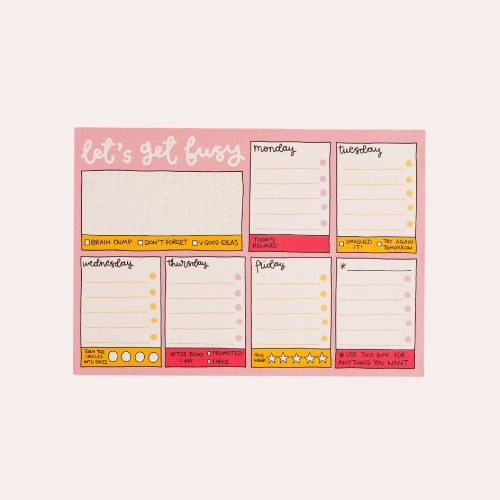 Semainier A5 - Let's get busy