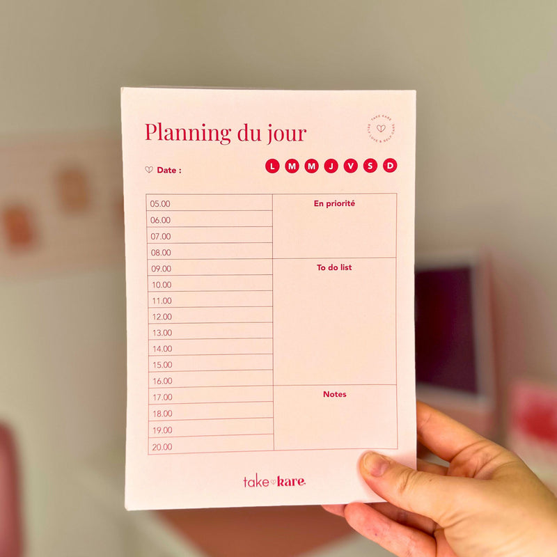 planner rose pour etre bien organisée